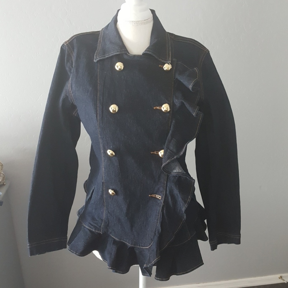 Dark blue jean jacket